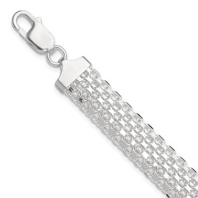 11.5mm Bismark 7 Inch Bracelet Sterling Silver Polished QG6411-7, MPN: QG6411-7,