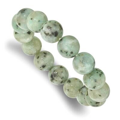Kiwi Jasper 12mm Beaded Stretch Bracelet QH5751, MPN: QH5751,