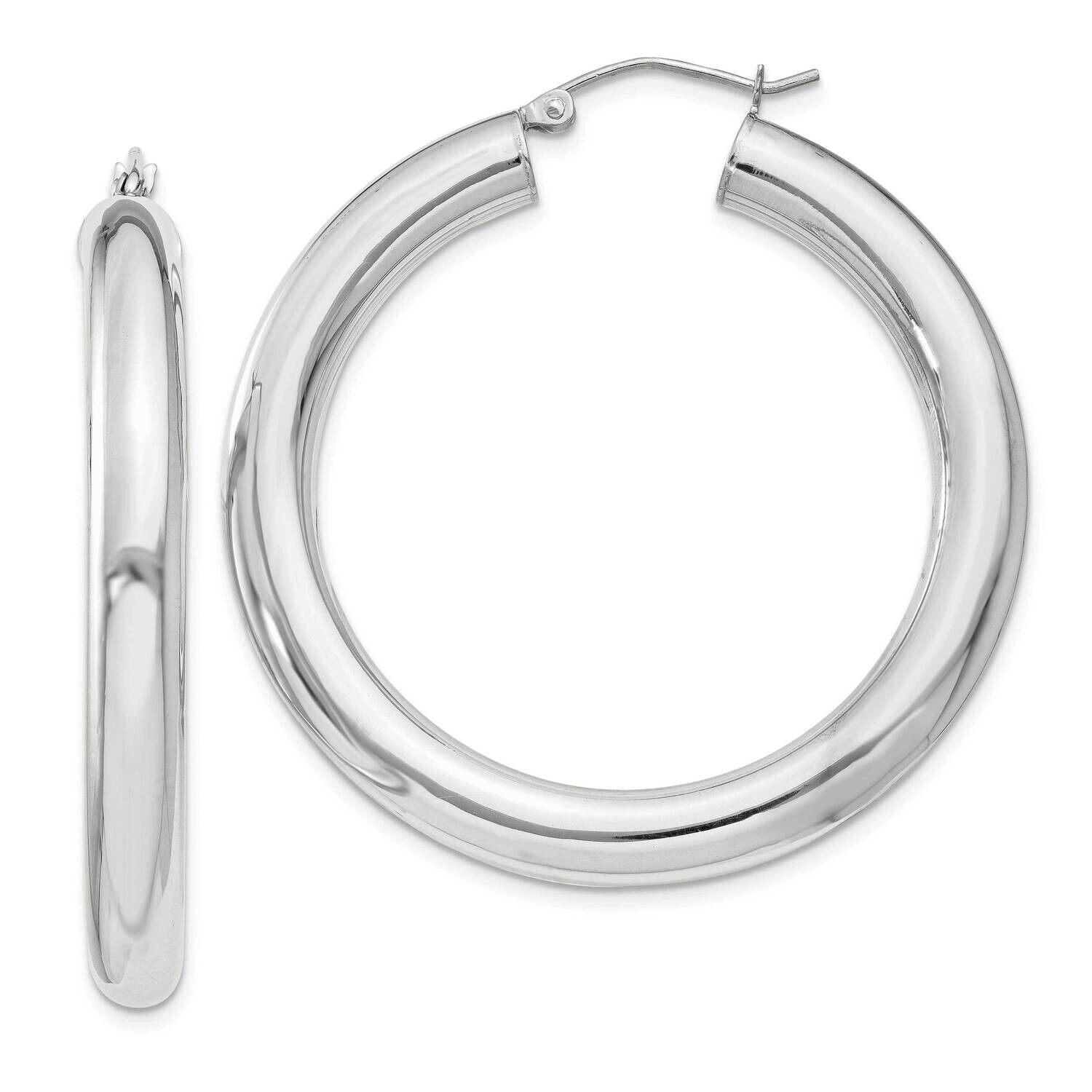 5mm Round Hoop Earrings Sterling Silver QE821SP, MPN: QE821SP,