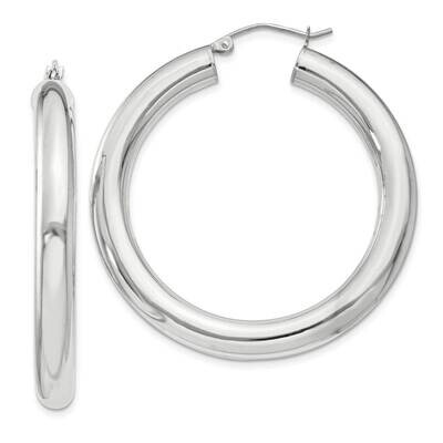 5mm Round Hoop Earrings Sterling Silver QE821SP, MPN: QE821SP,