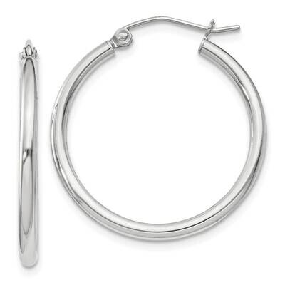 2mm Round Hoop Earrings Sterling Silver QE800SP, MPN: QE800SP,