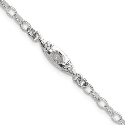 Antiqued Polished Canoe Kayak Link Bracelet 7.25 Inch Sterling Silver QG6321-7.25, MPN: QG6321-7.25,