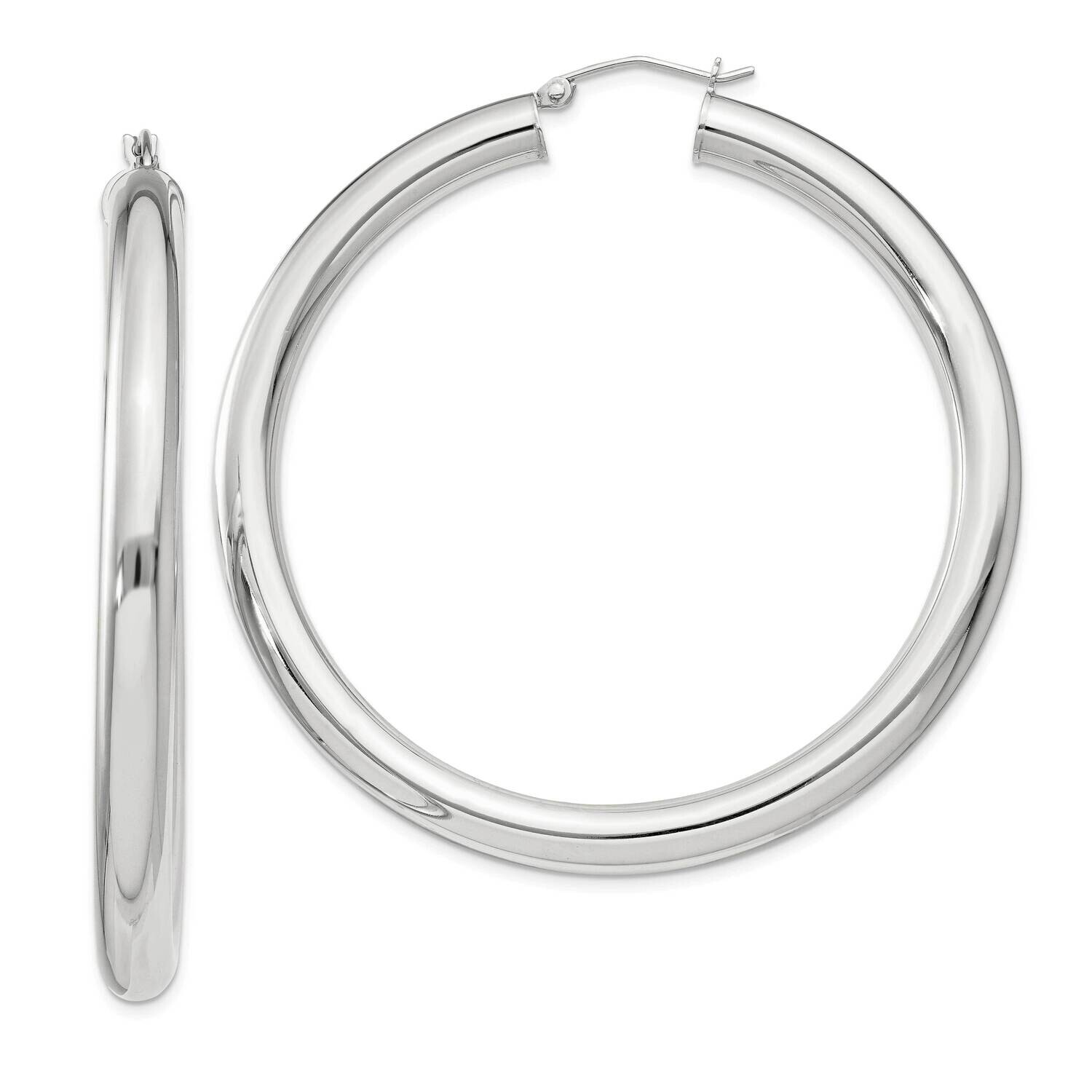 5mm Round Hoop Earrings Sterling Silver QE823SP, MPN: QE823SP,