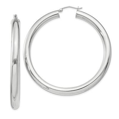 5mm Round Hoop Earrings Sterling Silver QE823SP, MPN: QE823SP,