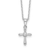 CZ 13 Inch 2 Inch Extender Necklace Sterling Silver Rhodium-Plated QG6585-13, MPN: QG6585-13,