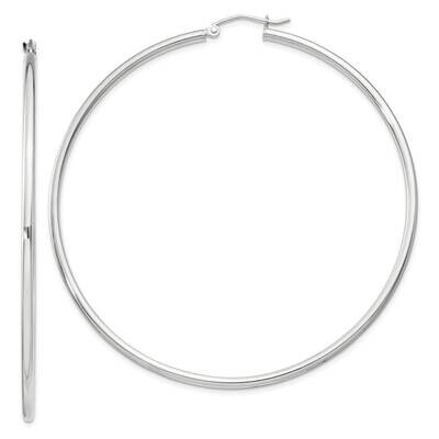 2mm Round Hoop Earrings Sterling Silver QE4379SP, MPN: QE4379SP,