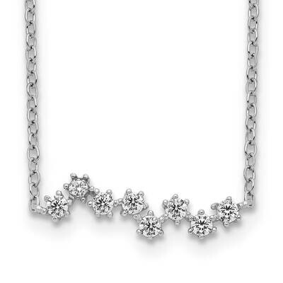 CZ Stars Pendant 2 Inch Extender Necklace Sterling Silver Rhodium-Plated QG5682-16, MPN: QG5682-16,…