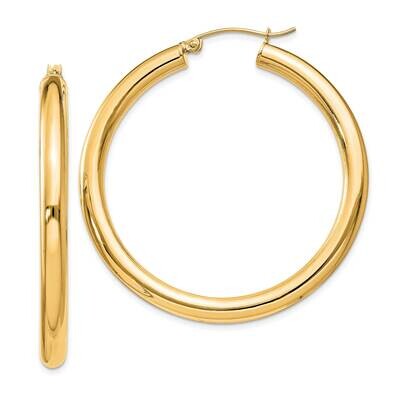 Flash Gold-Plated 4mm Round Hoop Earrings Sterling Silver QE818GP, MPN: QE818GP,