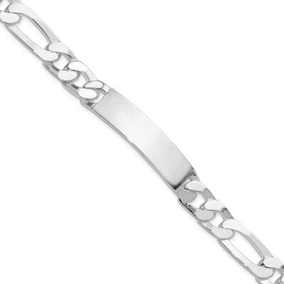 7.5 Inch Figaro Id Bracelet Sterling Silver QID245-7.5, MPN: QID245-7.5,