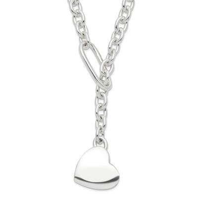 Heart Fancy Link Necklace Sterling Silver QG1075-16, MPN: QG1075-16, 191101207983