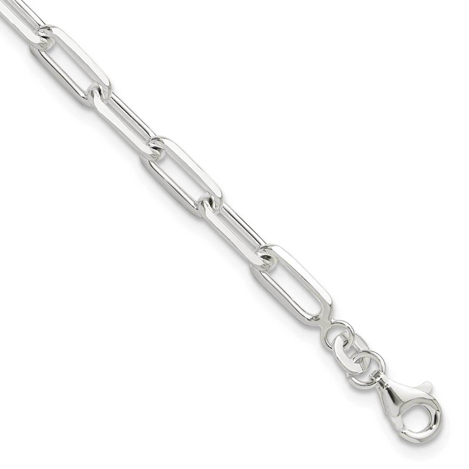 Paperclip 7.25 Inch Bracelet Sterling Silver Polished QG6497-7.25, MPN: QG6497-7.25,
