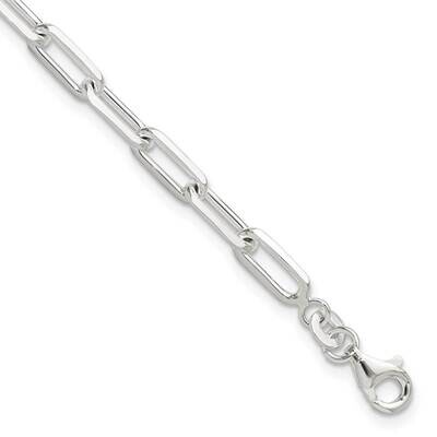 Paperclip 7.25 Inch Bracelet Sterling Silver Polished QG6497-7.25, MPN: QG6497-7.25,