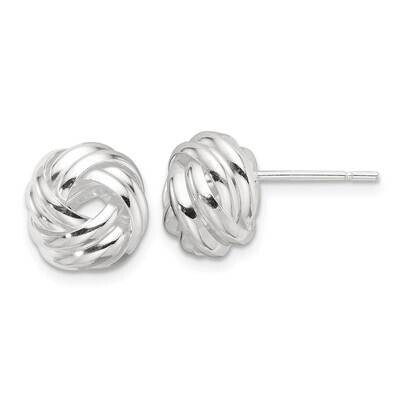 Love Knot Post Earrings Sterling Silver Polished QE17474, MPN: QE17474,