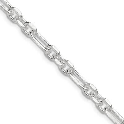 Diamond-Cut 6mm 3 Short Plus 1 Long Cable Link Chain 18 Inch Sterling Silver QFL150-18, MPN: QFL150…
