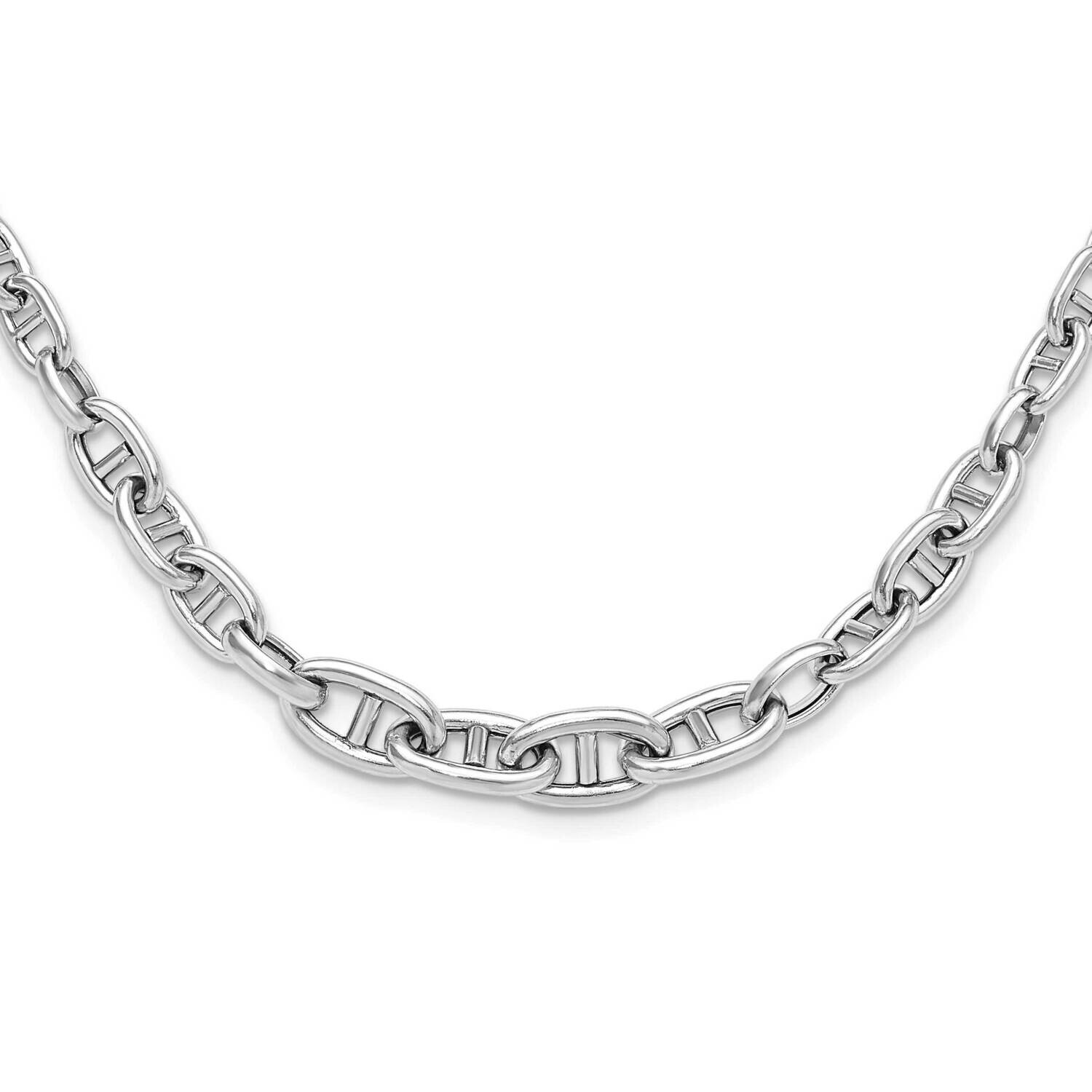 17 2 Inch Extension Fancy Link Necklace Sterling Silver Rhodium-Plated QG6536-17, MPN: QG6536-17,