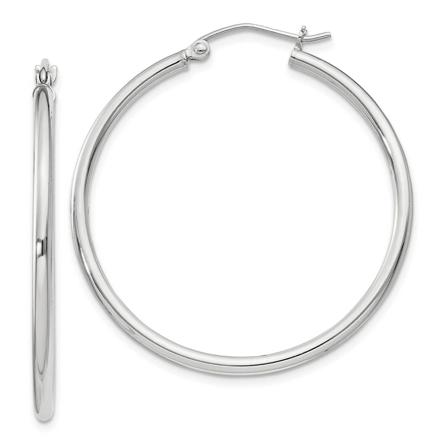 2mm Round Hoop Earrings Sterling Silver QE806SP, MPN: QE806SP,