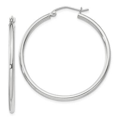 2mm Round Hoop Earrings Sterling Silver QE806SP, MPN: QE806SP,
