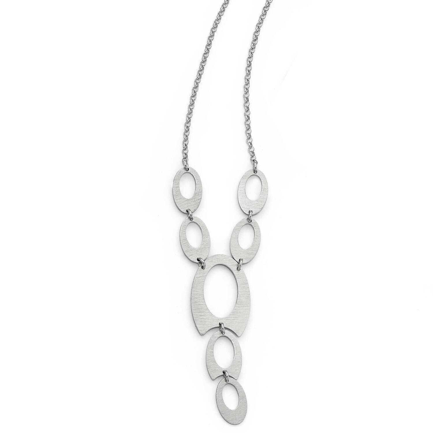 Brushed 1.5 Inch Extender Necklace Sterling Silver QLF691-16.5