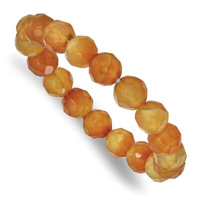 Carnelian 10mm Beaded Stretch Bracelet QH5730, MPN: QH5730,