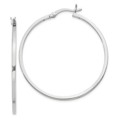 1.5X40mm Hoop Earrings Sterling Silver QE8100SP, MPN: QE8100SP,