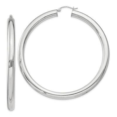 5mm Round Hoop Earrings Sterling Silver QE4411SP, MPN: QE4411SP,