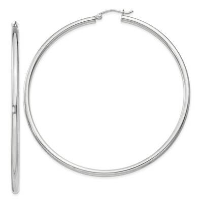 2.5mm Round Hoop Earrings Sterling Silver QE4393SP, MPN: QE4393SP,