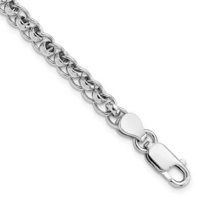 Fancy Link 7.5 Inch Bracelet Sterling Silver Rhodium-Plated QG6391-7.5, MPN: QG6391-7.5,