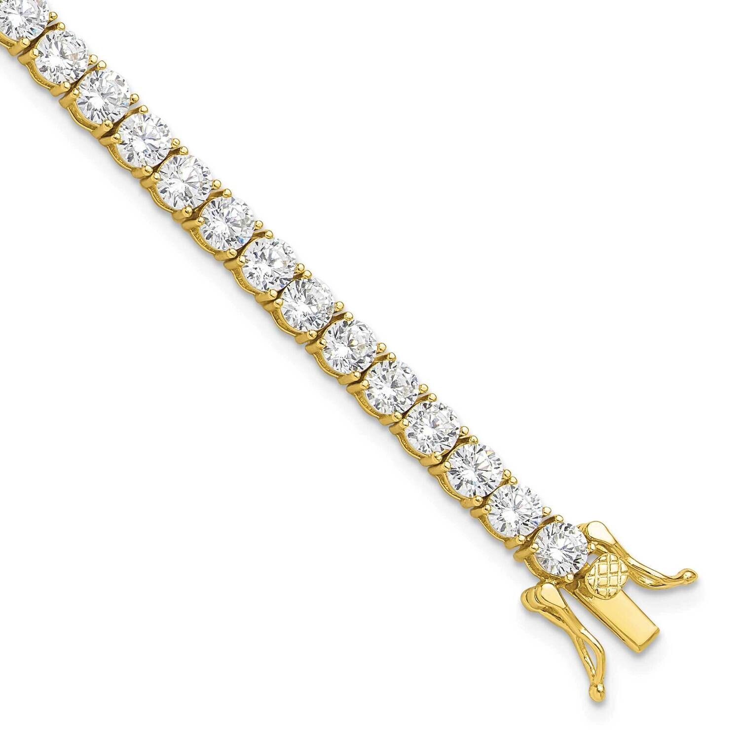 Gold-Tone 4mm CZ 7.5 Inch Tennis Bracelet Sterling Silver QG6432GP-7.5, MPN: QG6432GP-7.5, 19690410…