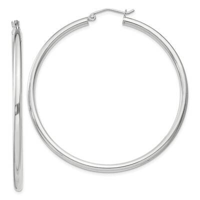 2.5mm Round Hoop Earrings Sterling Silver QE4390SP, MPN: QE4390SP,