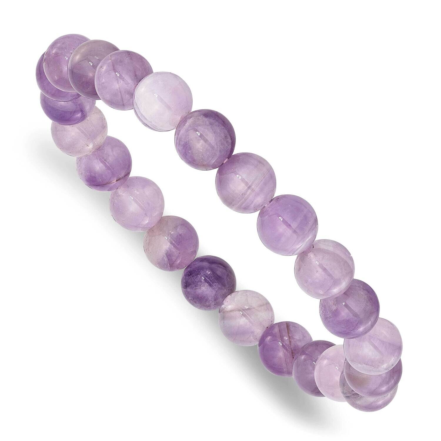 Amethyst 8.50mm Beaded Stretch Bracelet QH5736, MPN: QH5736,
