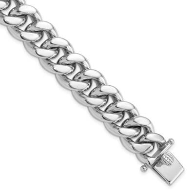 Curb Link Men&#39;s 8.5 Inch Bracelet Sterling Silver Rhodium-Plated QG6234-8.5 by Men&#39;s Jewelry and Ac…