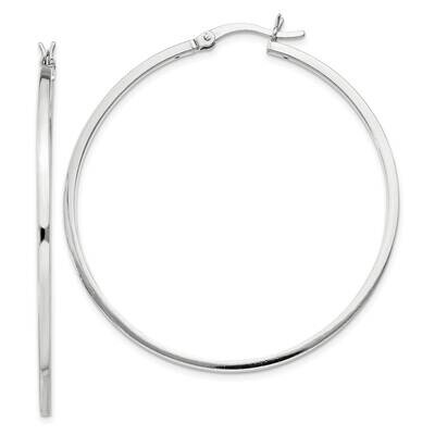 1.5X45mm Hoop Earrings Sterling Silver QE8099SP, MPN: QE8099SP,