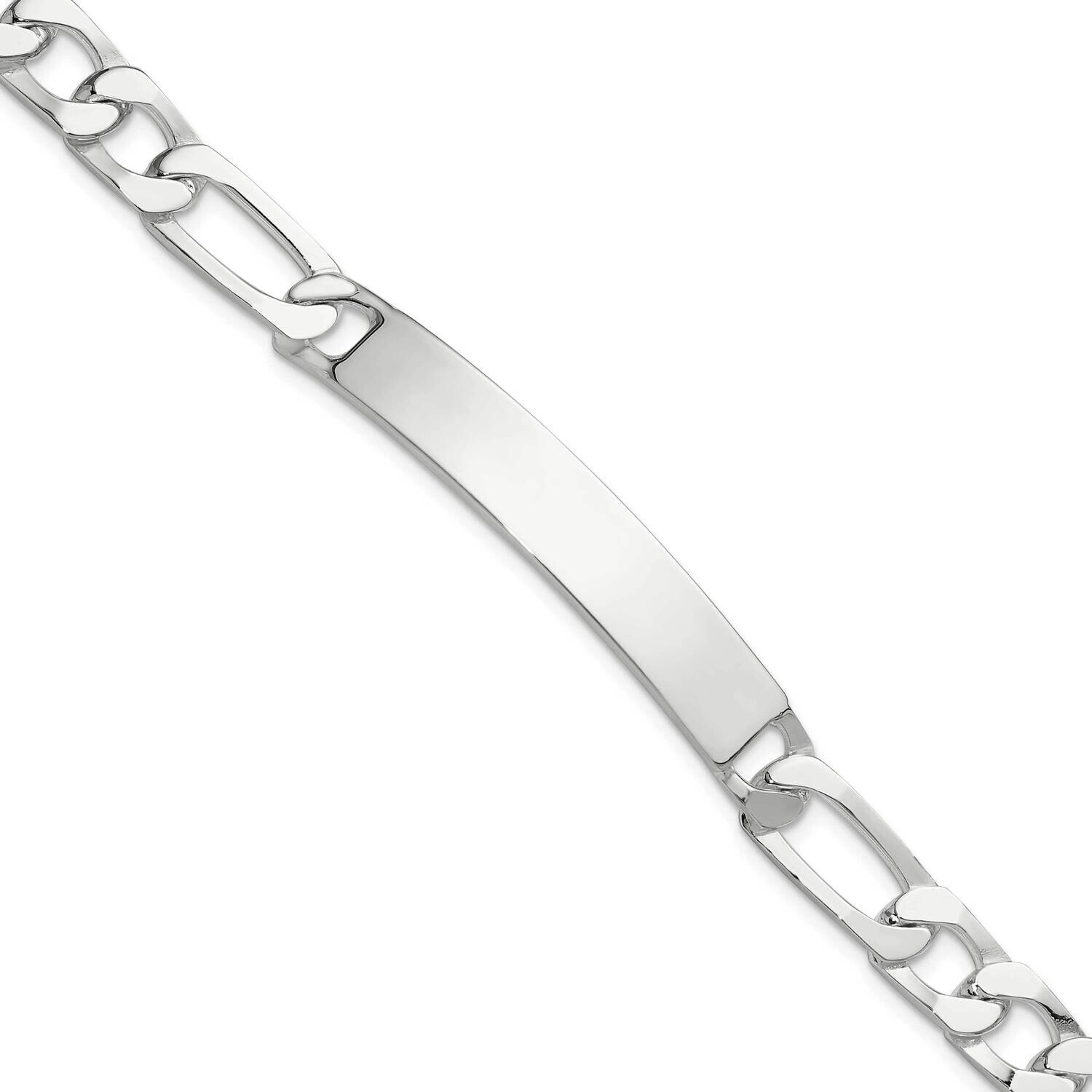 8 Inch Figaro Id Bracelet Sterling Silver QID244-8 by Men&#39;s Jewelry and Accessories, MPN: QID244-8,