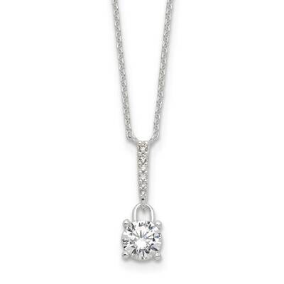 E-Coated CZ 17.75 Inch Necklace Sterling Silver QG6665-17.75, MPN: QG6665-17.75,