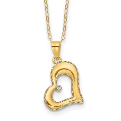 Gold-Tone Rhodium Heart 16 Inch 2 Inch Extender Necklace Sterling Silver QG6608-16, MPN: QG6608-16,