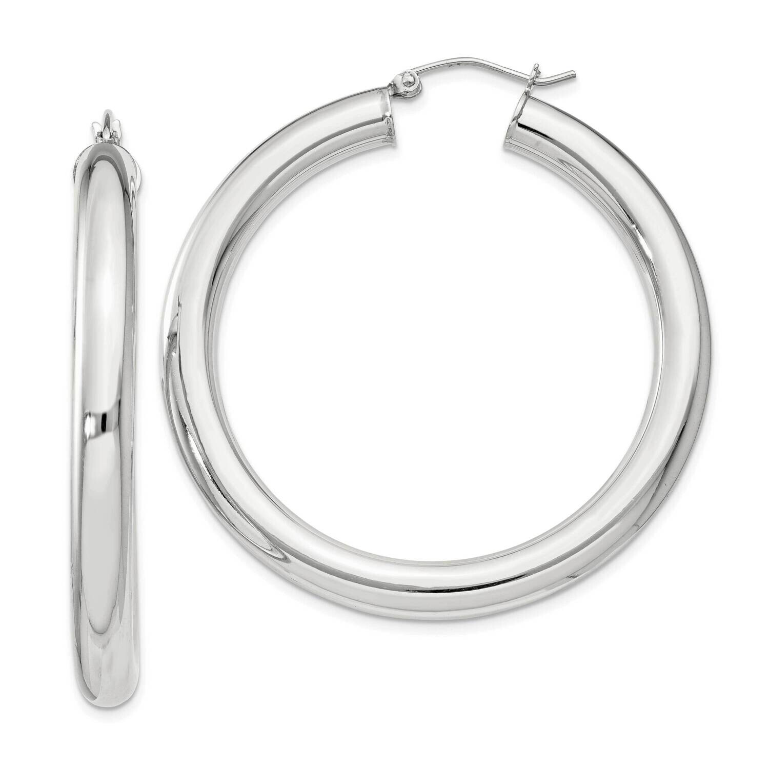 5mm Round Hoop Earrings Sterling Silver QE4409SP, MPN: QE4409SP,
