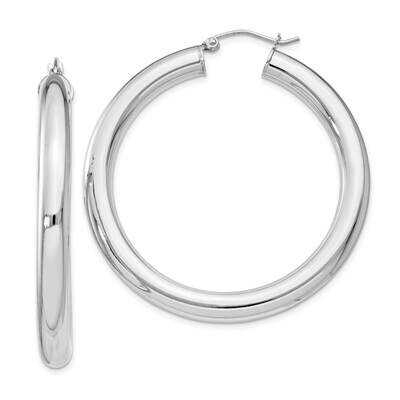 5mm Round Hoop Earrings Sterling Silver QE4409SP, MPN: QE4409SP,