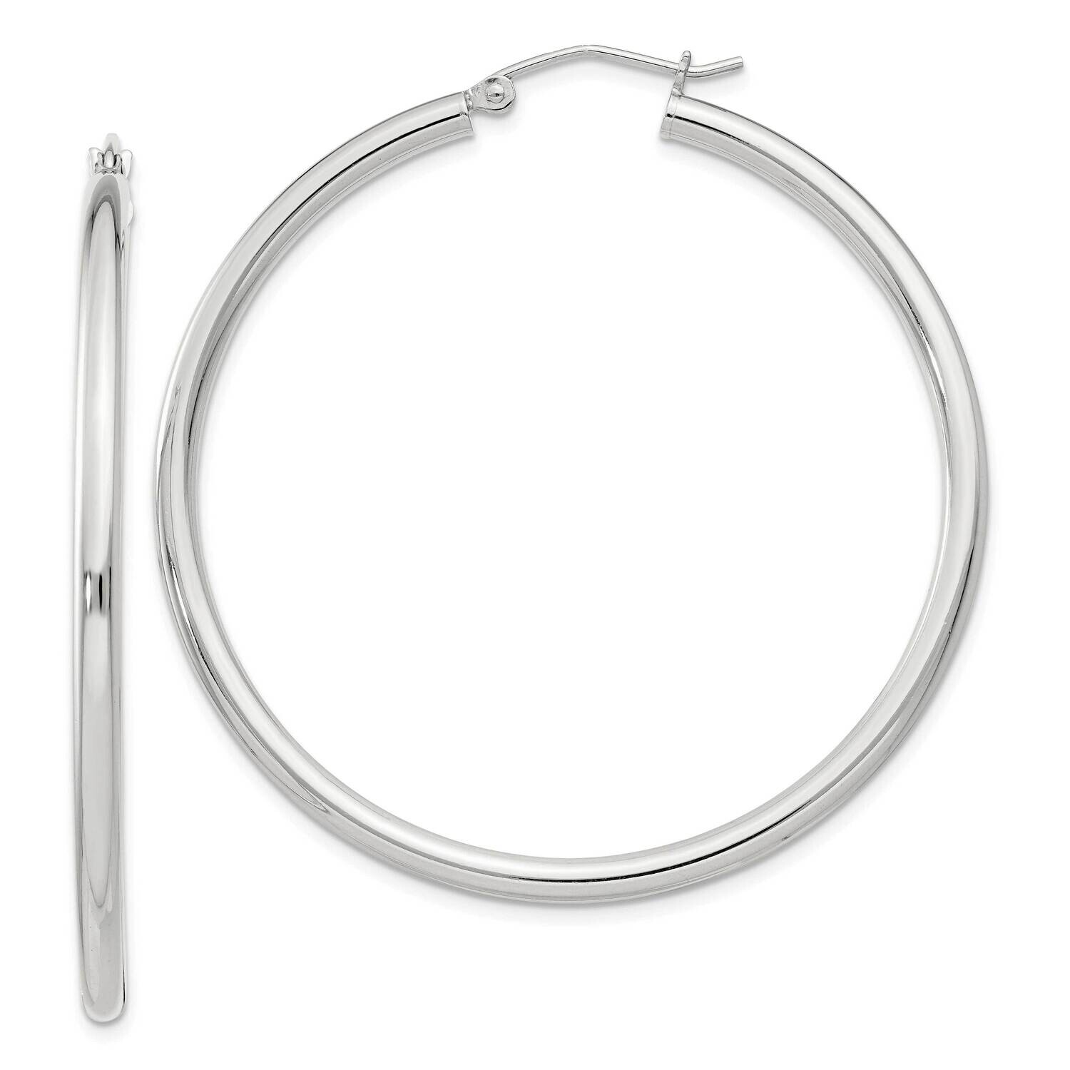 2.5mm Round Hoop Earrings Sterling Silver QE4389SP, MPN: QE4389SP,