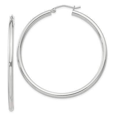 2.5mm Round Hoop Earrings Sterling Silver QE4389SP, MPN: QE4389SP,