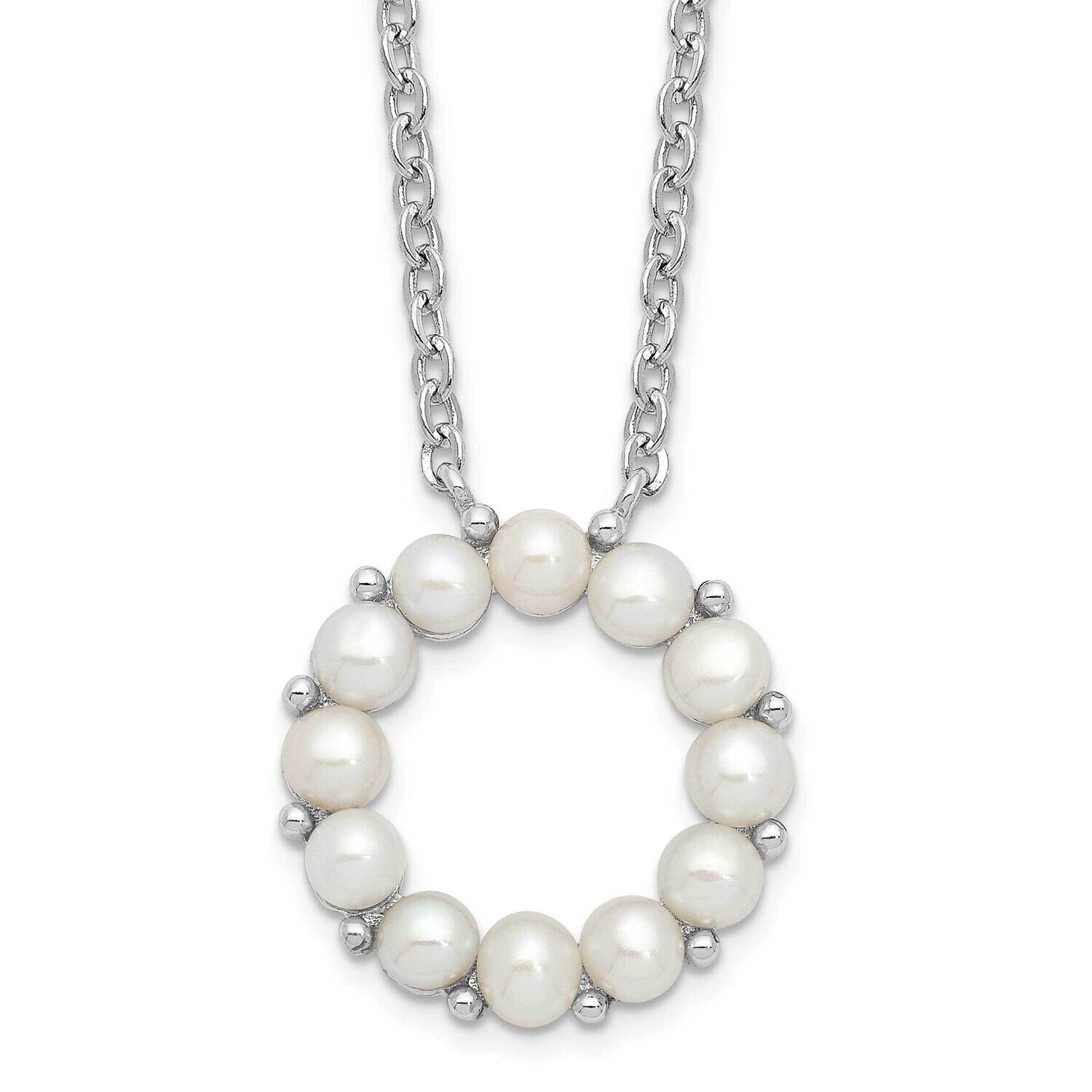 3-3.5mm Fwc Pearl 1.75 Inch Extension Necklace Sterling Silver Rhodium-Plated QH5567-16, MPN: QH556…