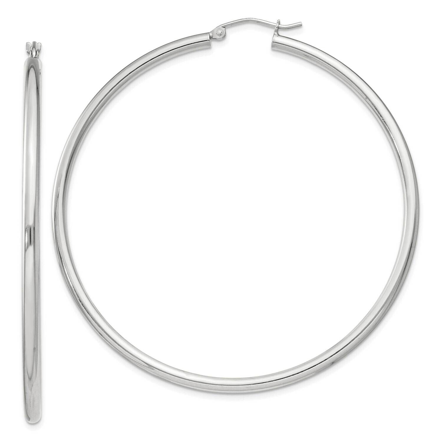 2.5mm Round Hoop Earrings Sterling Silver QE4392SP, MPN: QE4392SP,