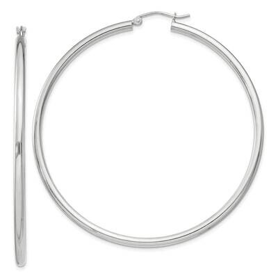 2.5mm Round Hoop Earrings Sterling Silver QE4392SP, MPN: QE4392SP,