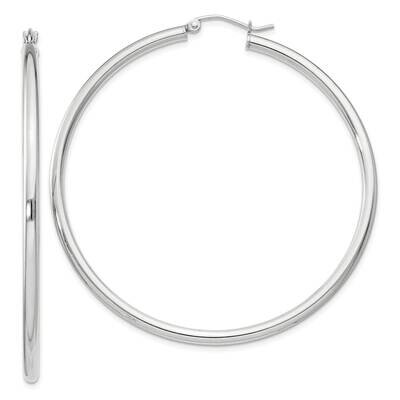 2.5mm Round Hoop Earrings Sterling Silver QE4391SP, MPN: QE4391SP,