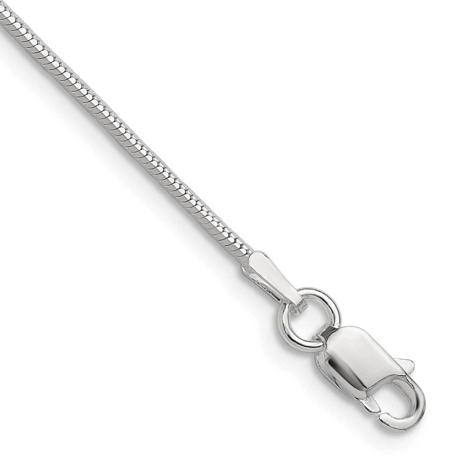 1mm Octagonal Snake Chain 22 Inch Sterling Silver Polished QOS030-22, MPN: QOS030-22,