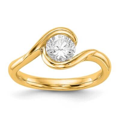 Yellow Round Bezel Set Solitaire Engagement Polished Mounting 14k Gold RM1955E-050-Y, MPN: RM1955E-…