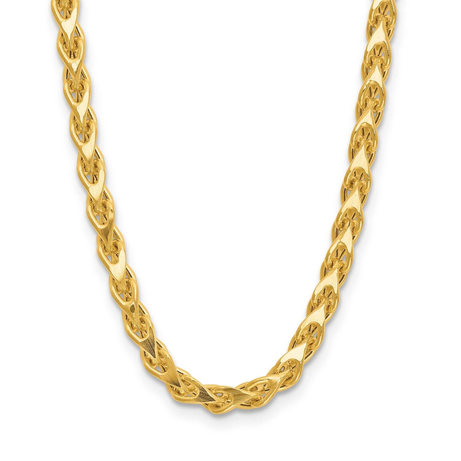 3mm Fancy Link Franco Necklace 14k Polished Gold SF2996-18, MPN: SF2996-18,