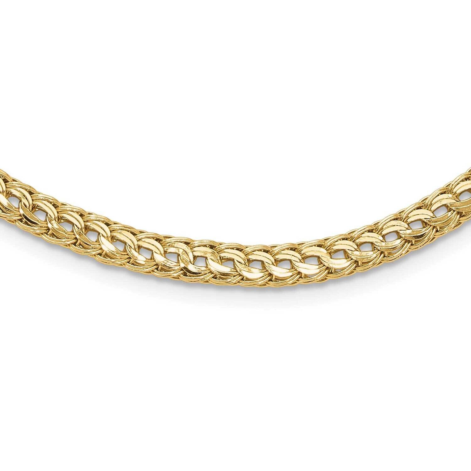 Fancy Diamond-Cut Link Necklace 14k Polished Gold SF2997-18, MPN: SF2997-18,