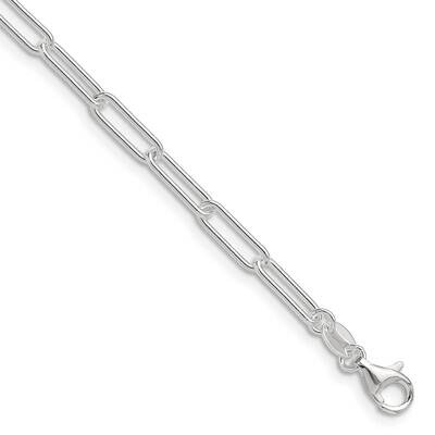 3.5mm Elongated Cable Chain 16 Inch Sterling Silver Polished QPCL100-16, MPN: QPCL100-16,