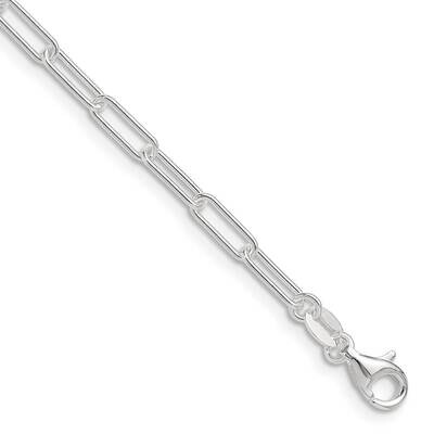 3mm Elongated Cable Chain 18 Inch Sterling Silver Polished QPCL080-18, MPN: QPCL080-18,