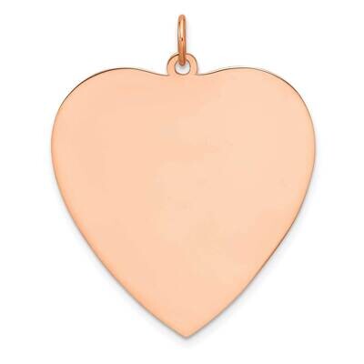 Rg Plated Engraveable Heart Polished Front Satin Back Disc Sterling Silver QM549R/18, MPN: QM549R/1…